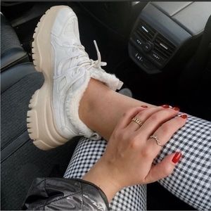 ZARA Faux fur sneakers